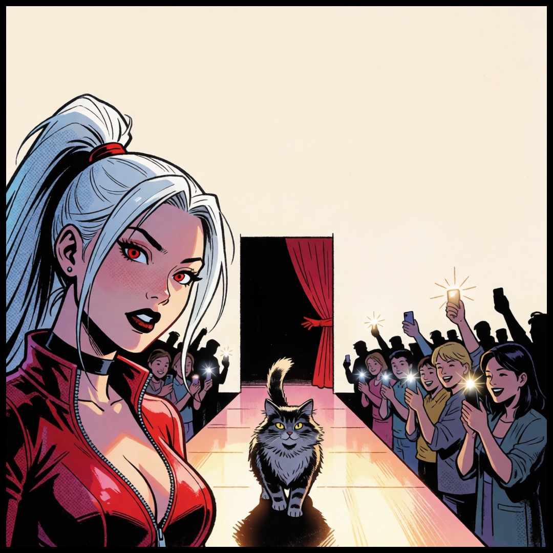 Ayame & Pon: The Runway, panel 3