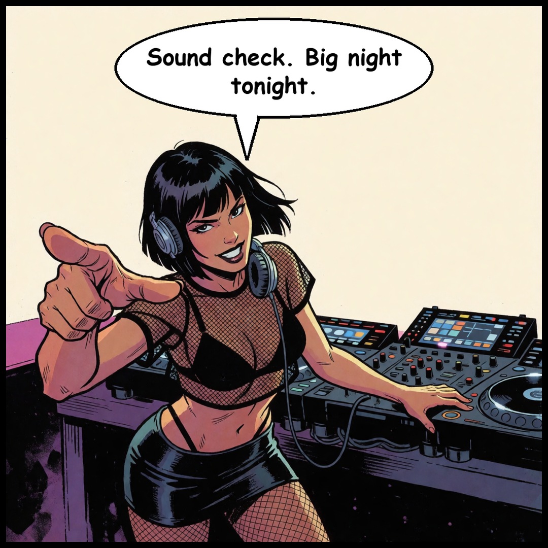 Ines & Coco: Sound Check, first panel