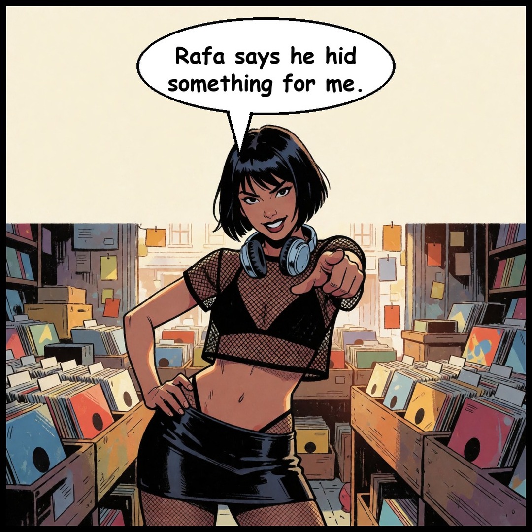 Ines & Rafa: Crate Digging, first panel