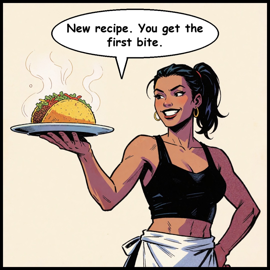 Jules & Bear: Staff Meal, first panel