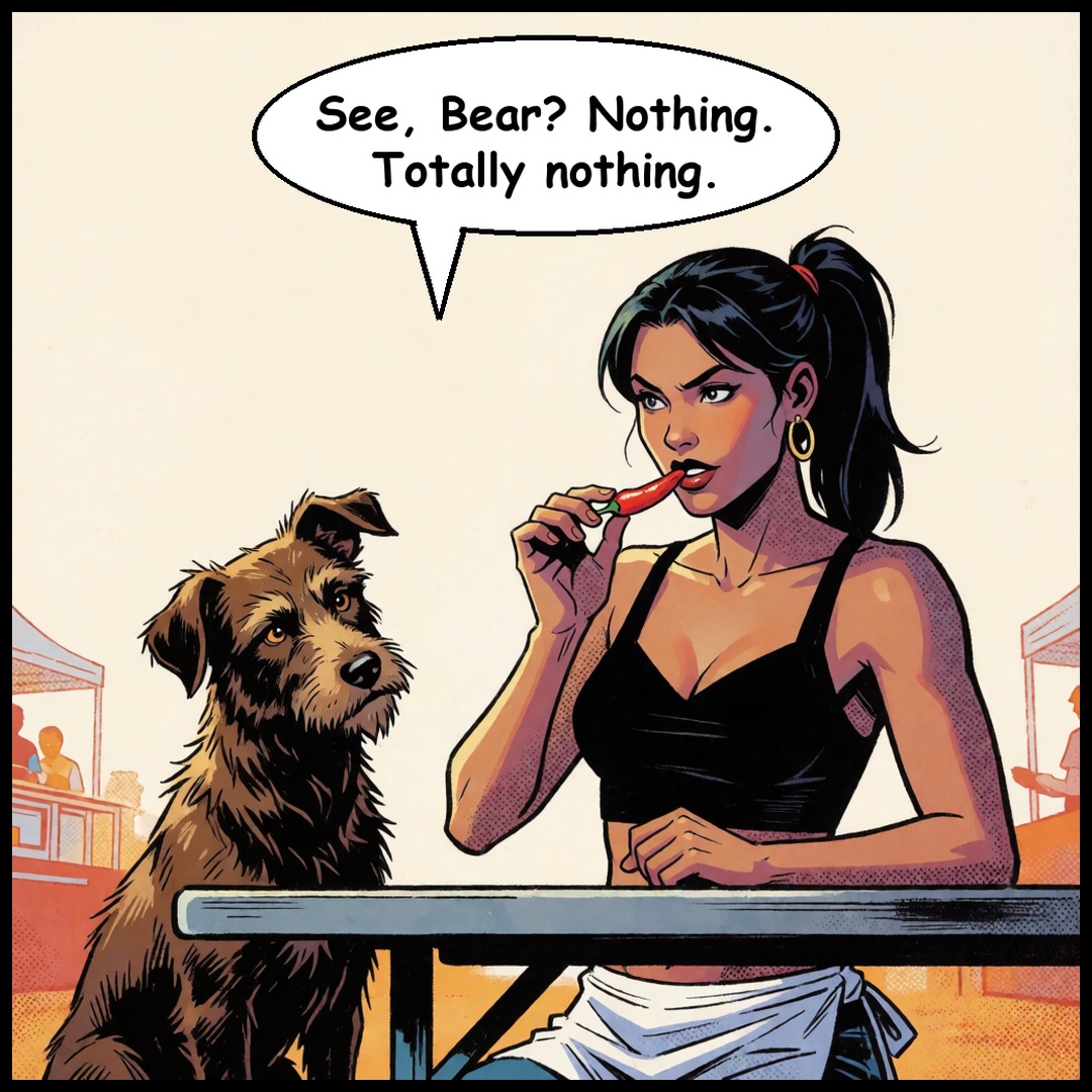 Jules & Bear: Hot Sauce Challenge, panel 2