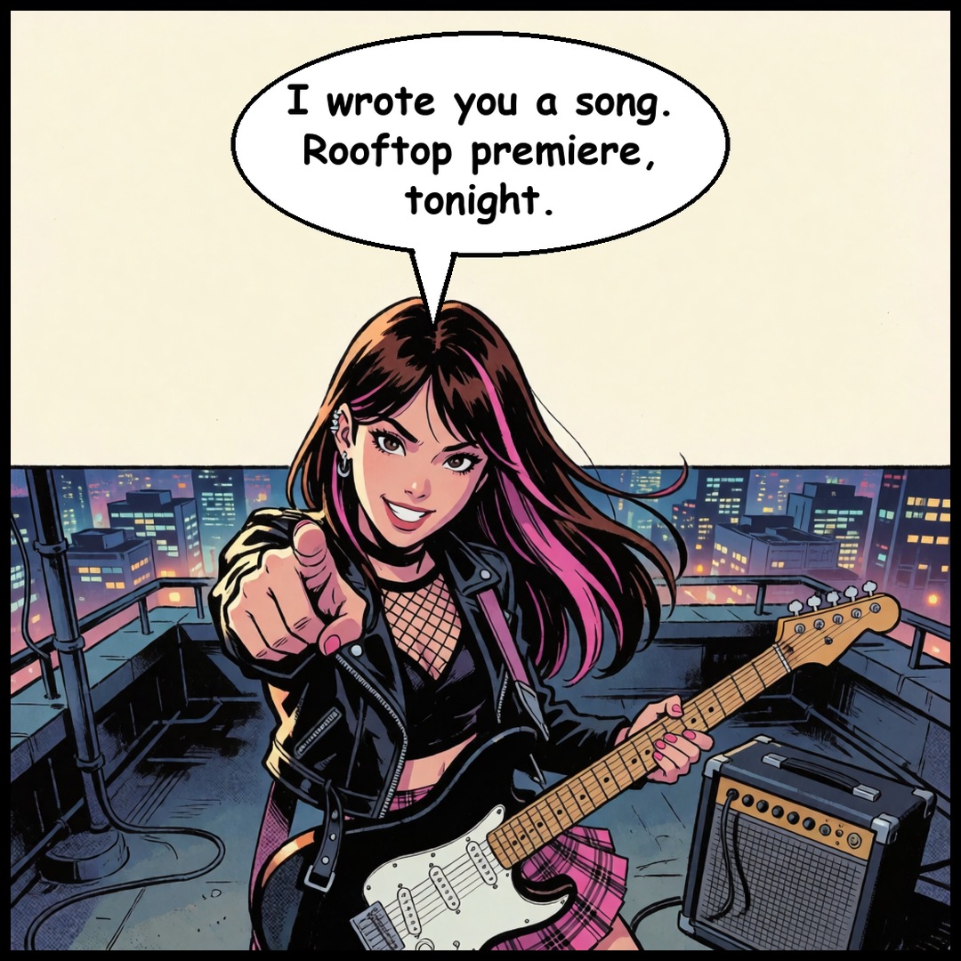 Yuna & Kongi: Rooftop Premiere, first panel