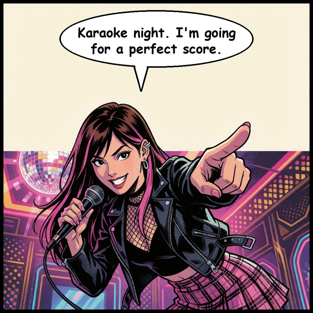Yuna & Kongi: Karaoke Night, first panel